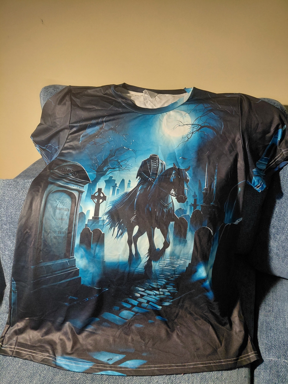 Headless Horseman Graphic Tee - Black & Blue